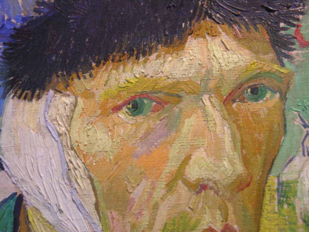 Courtauld 01-2 Vincent Van Gogh - Self-Portrait with Bandaged Ear Close Up 1. Vincent van Gogh - Self-Portrait with Bandaged Ear. Here is a close up.